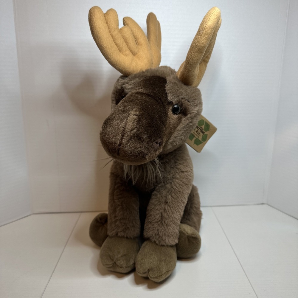 The Petting Zoo Moose Stuffed Animal Plushie, Gift for Kids, Wild Onez